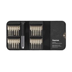TOOLKITSCREWHA - Hama 24-in-1 Mini Screwdriver Set, Resilient Steel, Leather-Look Case Hama 24-in-1 Mini Screwdriver Set, Resilient Steel, Leather-Look Case