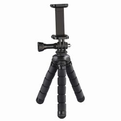 TRIPOD-HAMAMINI-4609 - Hama Flex PhoneGoPro Mini-Tripod, 14cm Max Height, 360° Bendable Legs, Adjustable Centre Column Hama Flex PhoneGoPro Mini-Tripod, 14cm Max Height, 360° Bendable Legs, Adjustable Centre Column