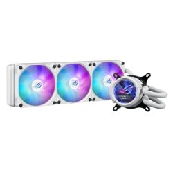 WC-ASLC3360ARGBLCD-W - Asus ROG STRIX LC III 360 ARGB LCD Liquid CPU Cooler, 360mm, 7th Gen v2 Asetek Pump, ARGB Fans, Customisable LCD Display, Rotatable Water Block, White Asus ROG STRIX LC III 360 ARGB LCD Liquid CPU Cooler, 360mm, 7th Gen v2 Asetek Pump, ARGB Fans, Customisable LCD Display, Rotatable Water Block, White
