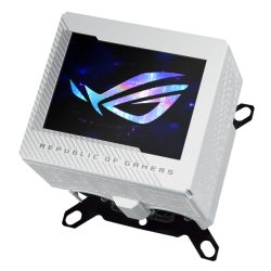 WC-ASRYIIIWBLOCK-W - Asus ROG Ryujin III WB White Edition CPU Water Block, Full-Colour 3.5 LCD Customisable Screen, Embedded VRM Fan Asus ROG Ryujin III WB White Edition CPU Water Block, Full-Colour 3.5 LCD Customisable Screen, Embedded VRM Fan